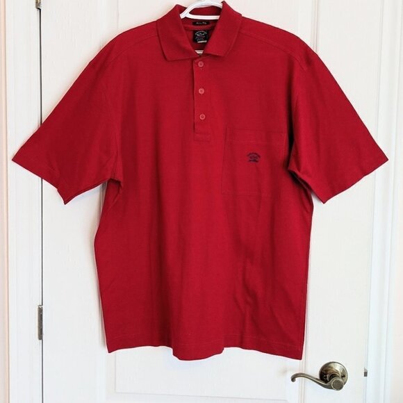VINTAGE 90s PAUL & SHARK YACHTING T SHIRT POLO red size L @K - Picture 2 of 9